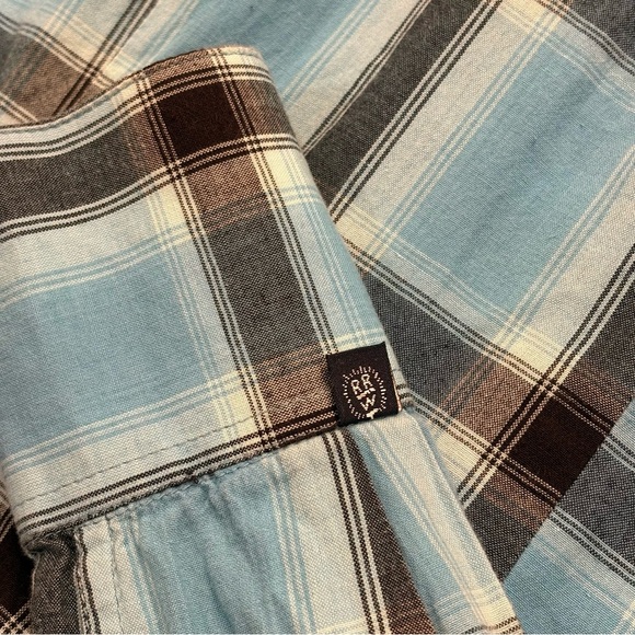 Rockmount Ranch Wear Women’s Plaid Western Pearl Snap Guitar Button Down Small - Picture 11 of 12